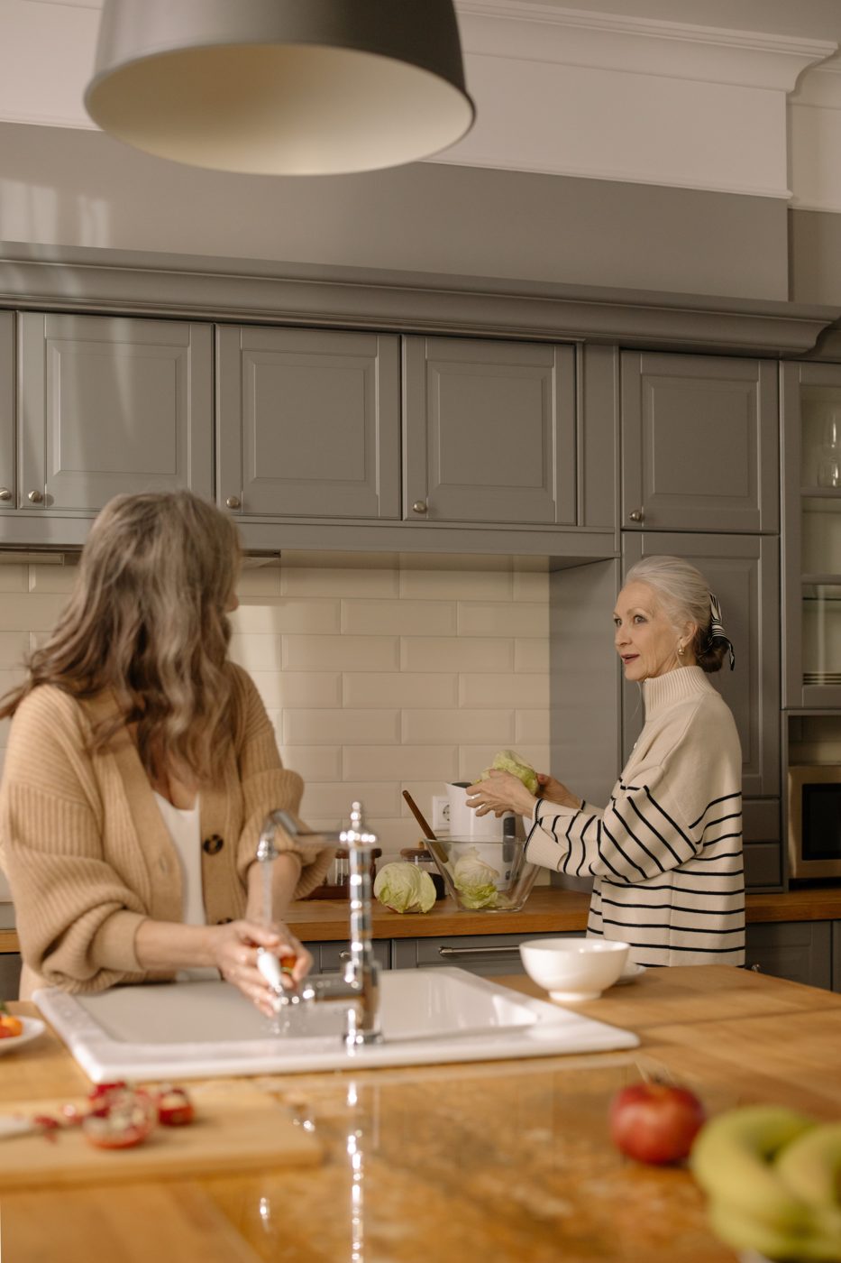 Illustrative family conversation at home
